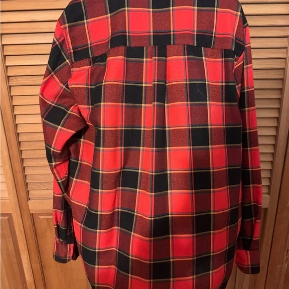 DIXXON Red and Black Plaid Flannel Shirt - Picture 3 of 3